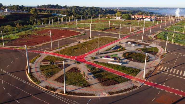 foto aérea do bairru das cerejeiras em guarapuava